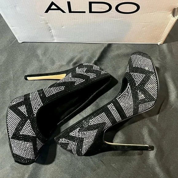 ALDO Chevron Bedazzled Heels​ - Picture 4 of 10
